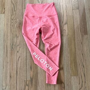 Peloton Reddish Pink Leggings. Size small